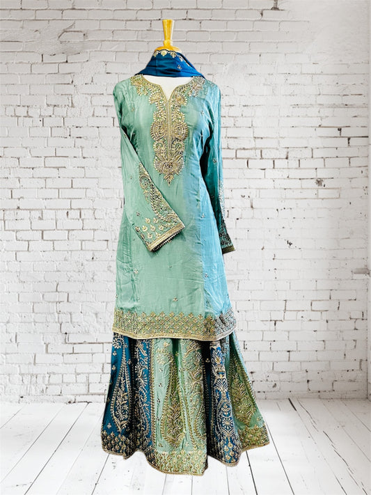 Azula Lehenga with Long Kurti