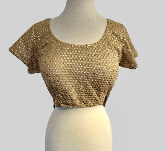 Antique Gold Sequined Blouse