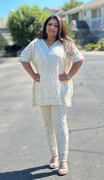 Chikankari Coord Set