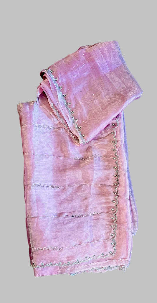 Pink Diamond Soft Tissue Saree