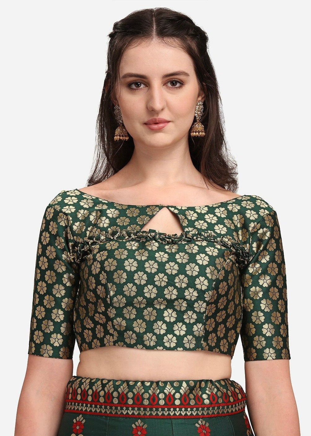 Emerald Banarasi Lehenga