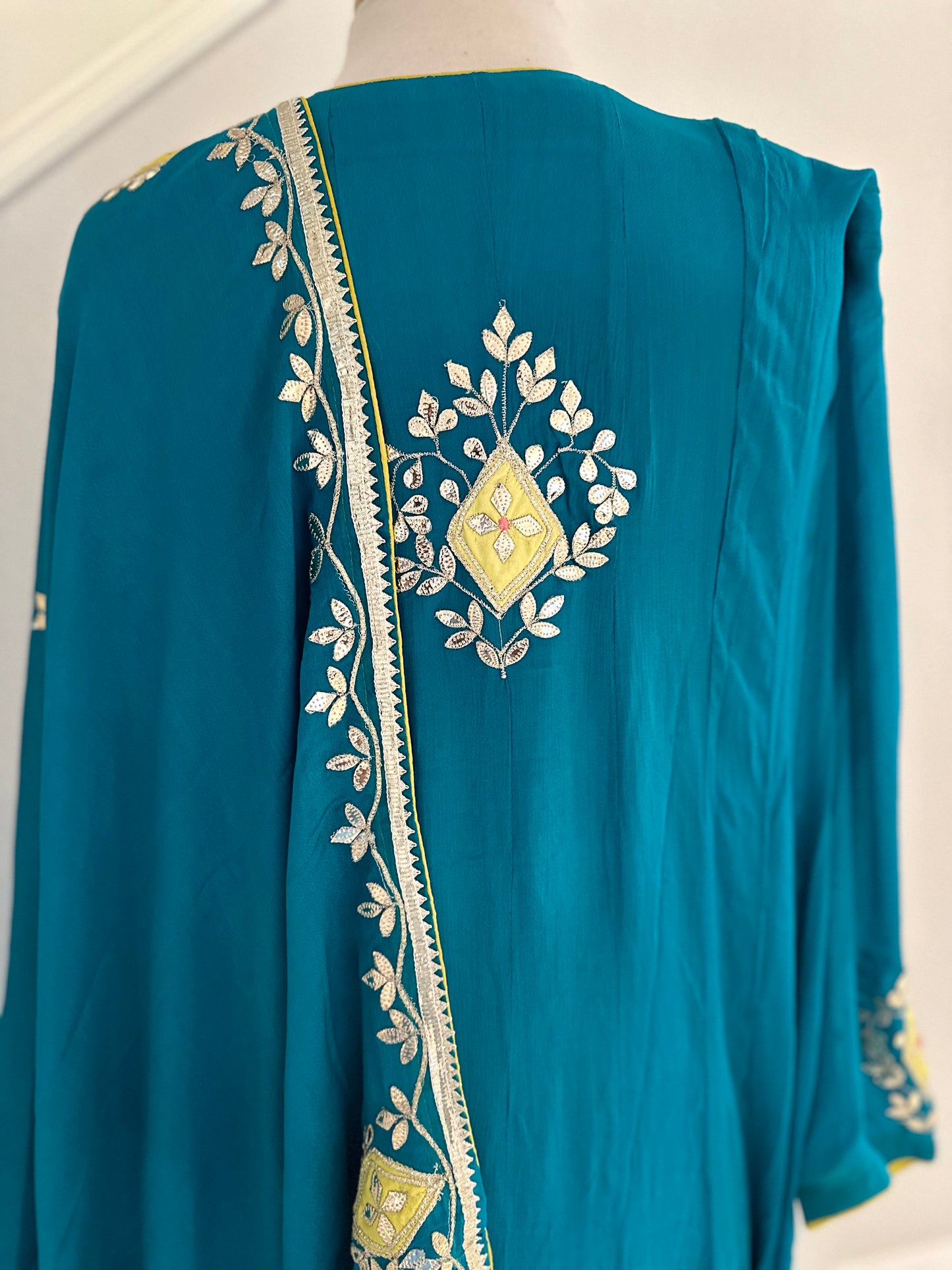 Oasis Teal Gown with Dupatta
