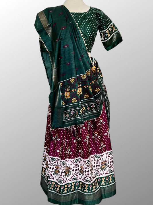 Silk Mill Chaniya Choli - Green