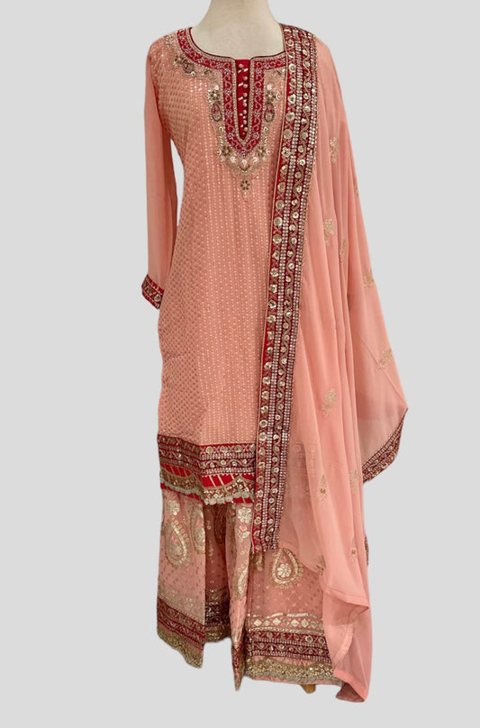 Light Pink with Hot Pink Palazzo