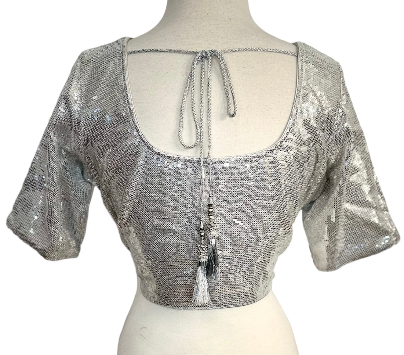 Sequined Silver Blouse