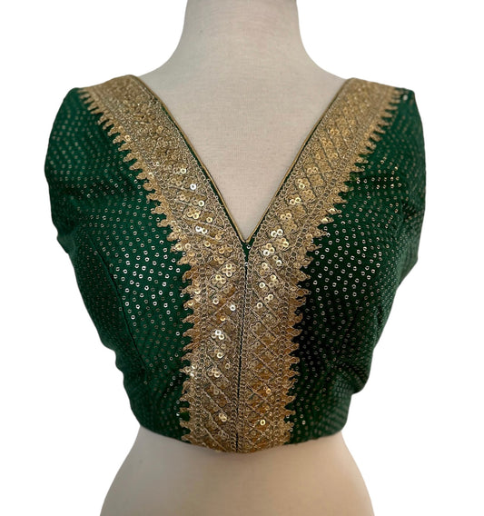 Green Sequins Blouse